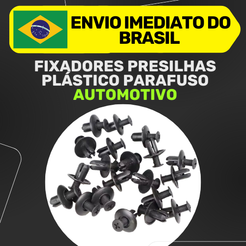 10 Presilhas Parafusos Fixadores 8 mm Carros Paralama Veiculos Porta Rebites de Plástico Resistente
