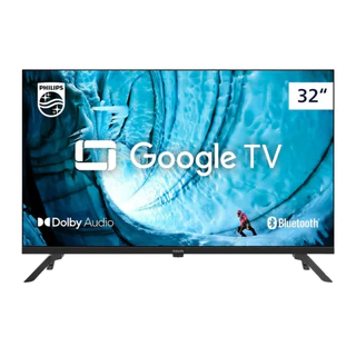 Smart Tv 32 Polegadas Philips HD Google Tv por Comando de Voz HDR HDMI Bluetooth