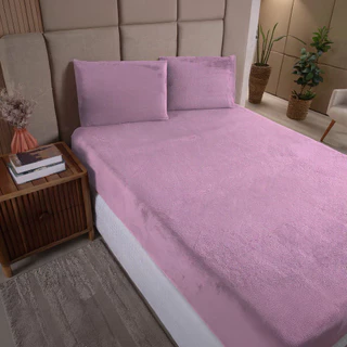 Jogo de Cama Lençol Plush Com Elástico Toque Aveludado Cama Solteiro Casal Queen King em Oferta na Shopee