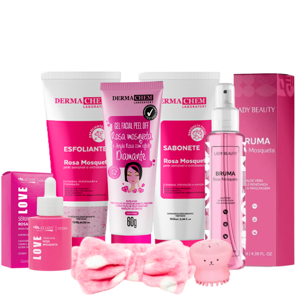 Kit Beyoung Básico Skincare e Make Dourado 3 Produtos em Promoção