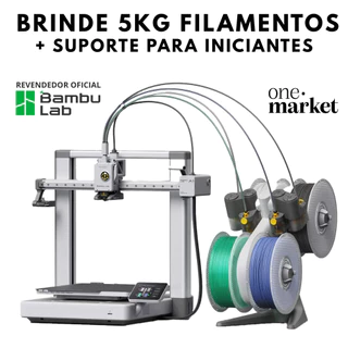 Impressora 3D Bambu Lab A1 Combo + 5kg de Filamentos + Suporte para iniciantes
