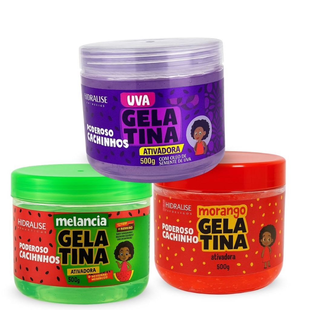 Modelador de Cachos Gelatina Infantil Kids Cabelos Cacheados Menino e ...