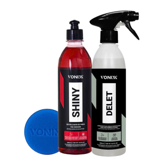 Kit Rodas Vonixx Delet + Shiny Limpa e Revitalizador Pneus Vonixx