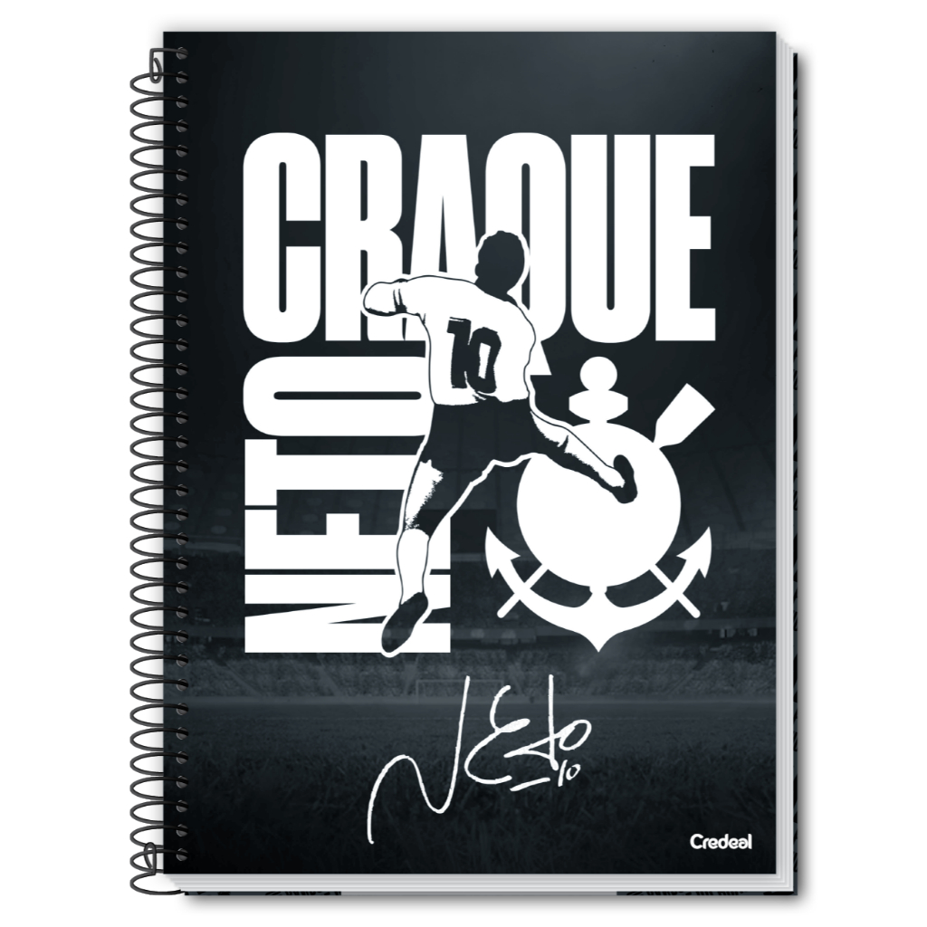 Caderno Universitário Neto Corinthians 1 Matéria 80 Folhas Credeal