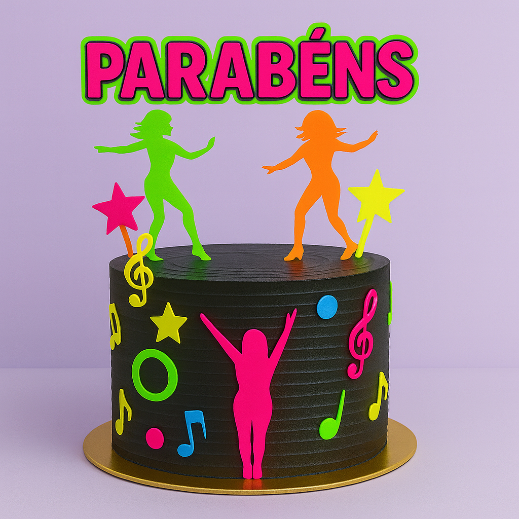 ENVIO RÁPIDO - Topo de Bolo Neon Personalizado/Decoração de Bolo Neon ...