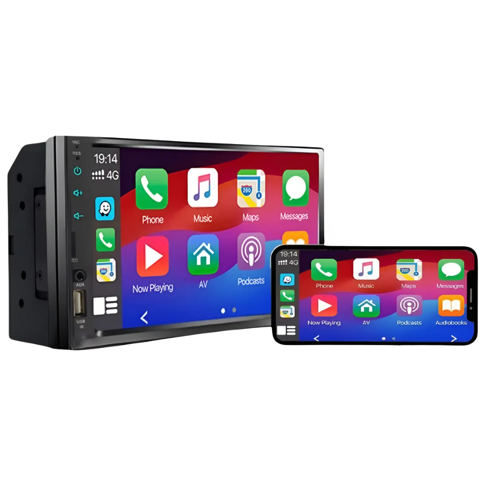 Multimídia 2 Din 7 Polegadas Car Play e Android Auto Sem Fio H-Tech HT ...