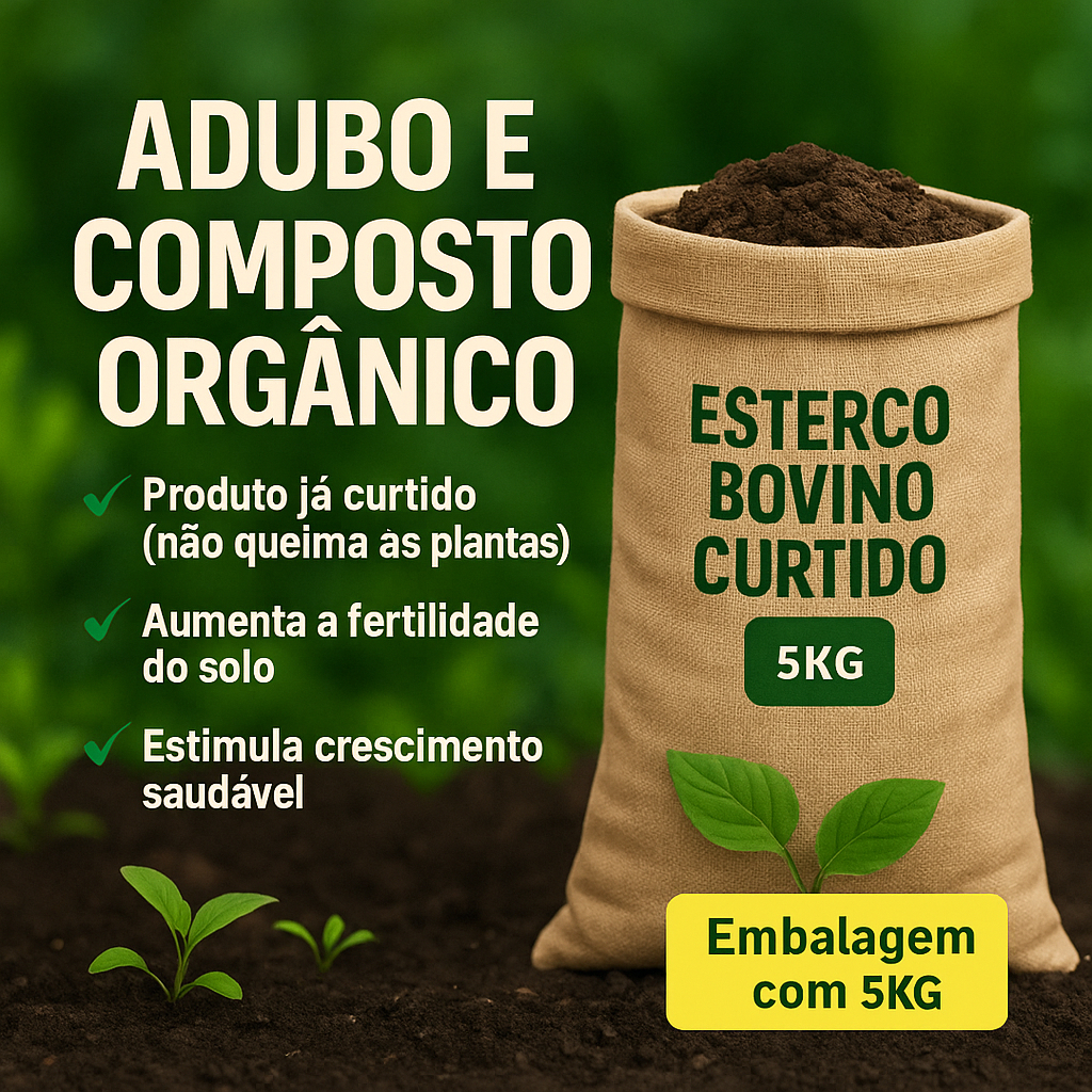 Esterco Bovino Adubação Orgânica imagem 1