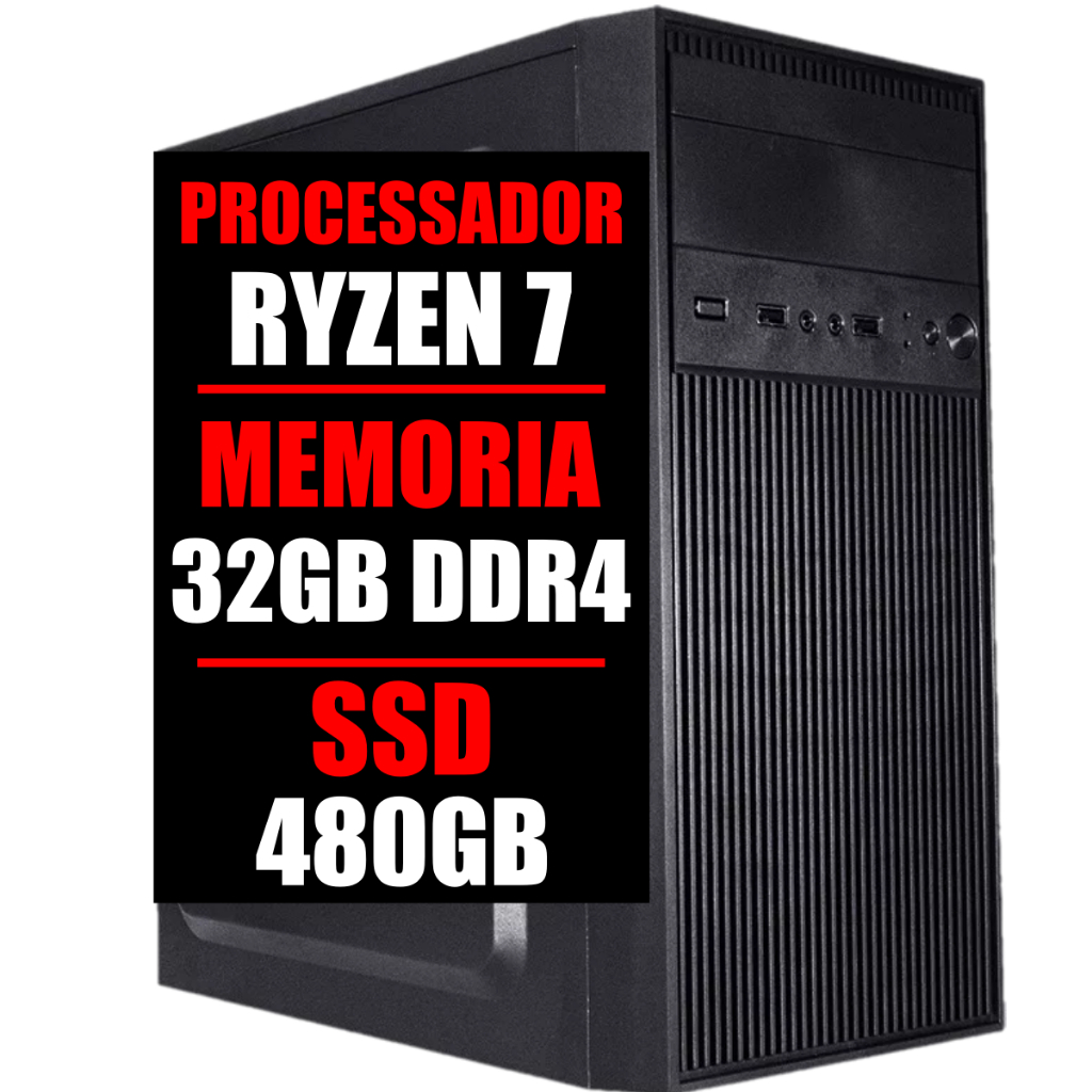 computador gamer inari amd ryzen 7 5700x radeon rx 6700 xt 12gb