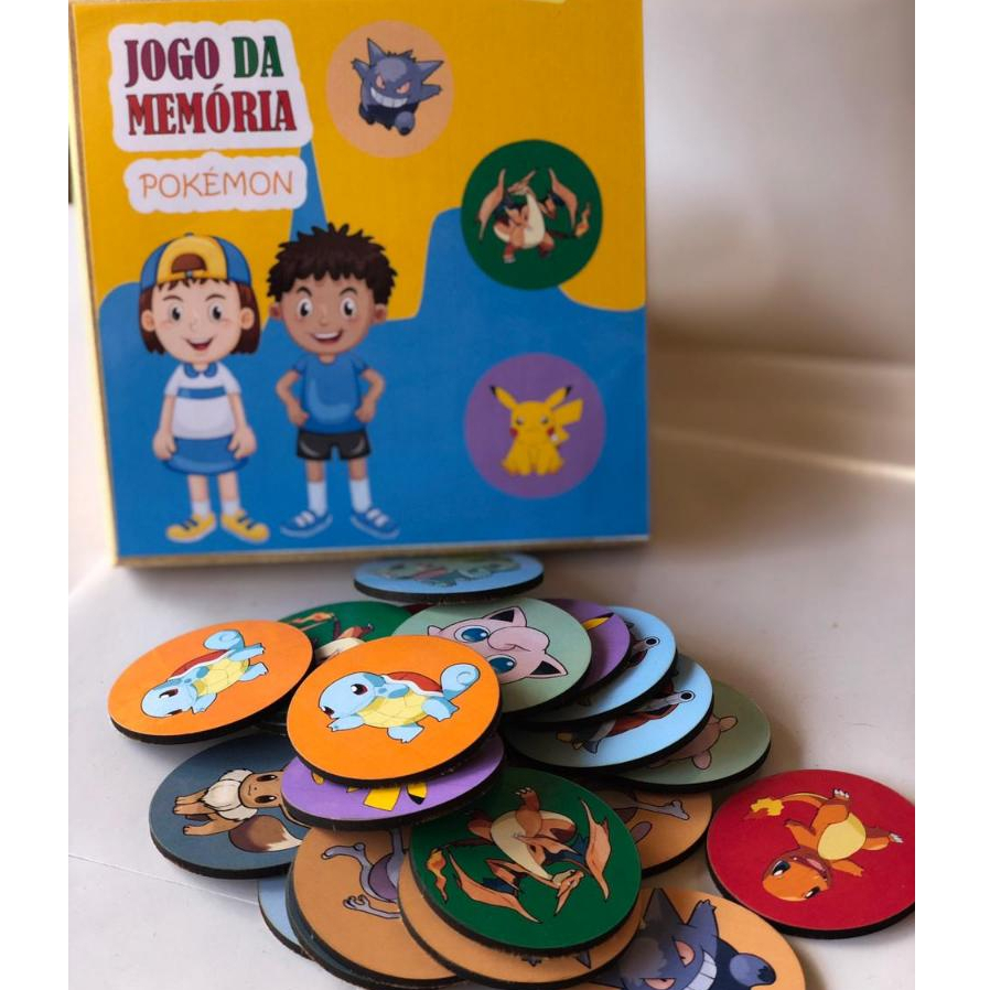 JOGO DA MEMÓRIA POKÉMON INFANTIL PEDAGÓGICO MDF | Shopee Brasil