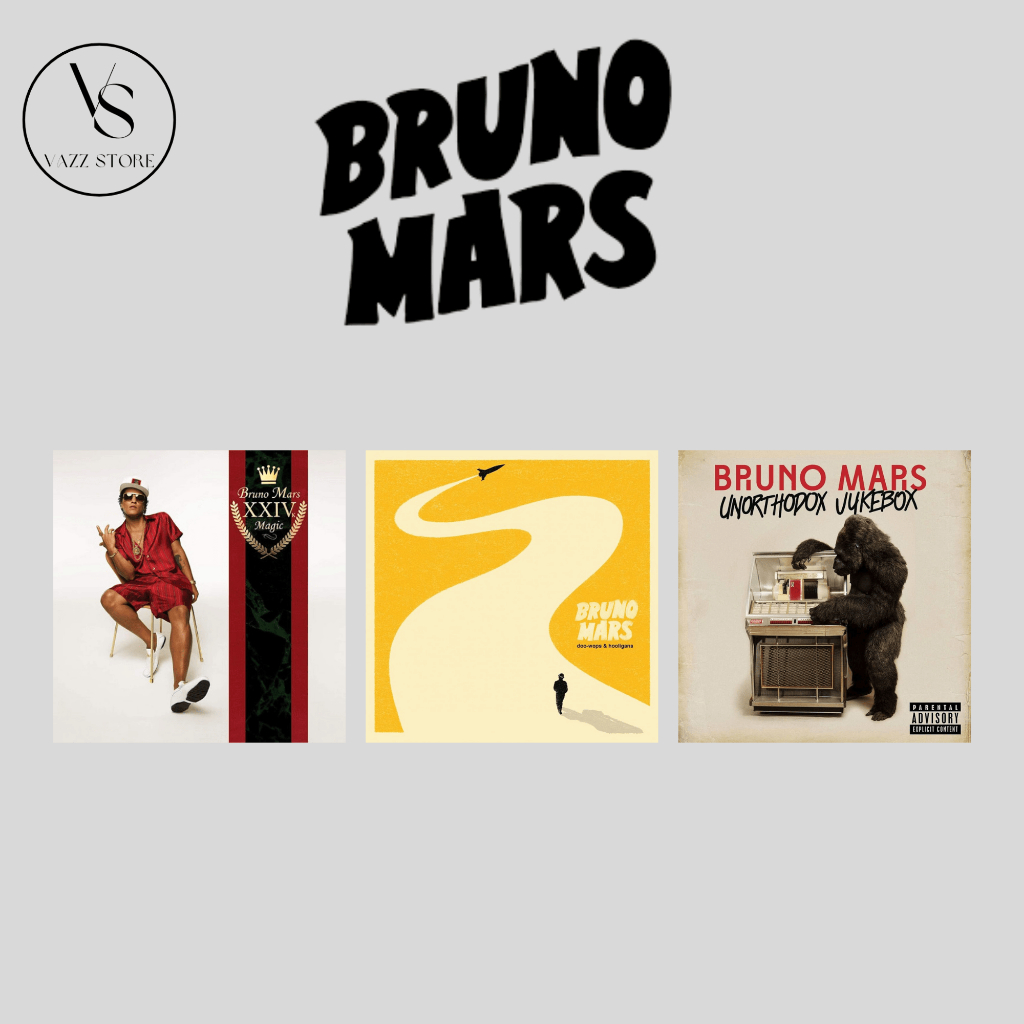 BRUNO MARS - Quadro decorativo Mdf - 20x20 cm - Capas de albuns