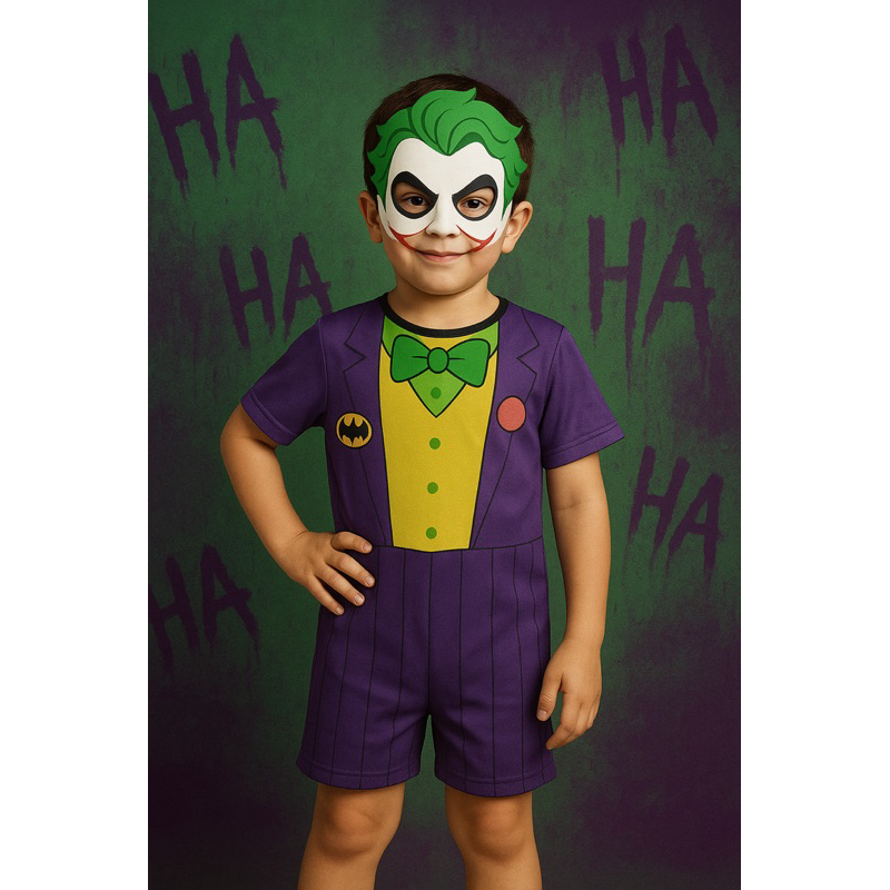 Fantasia Coringa Charada Infantil | Shopee Brasil