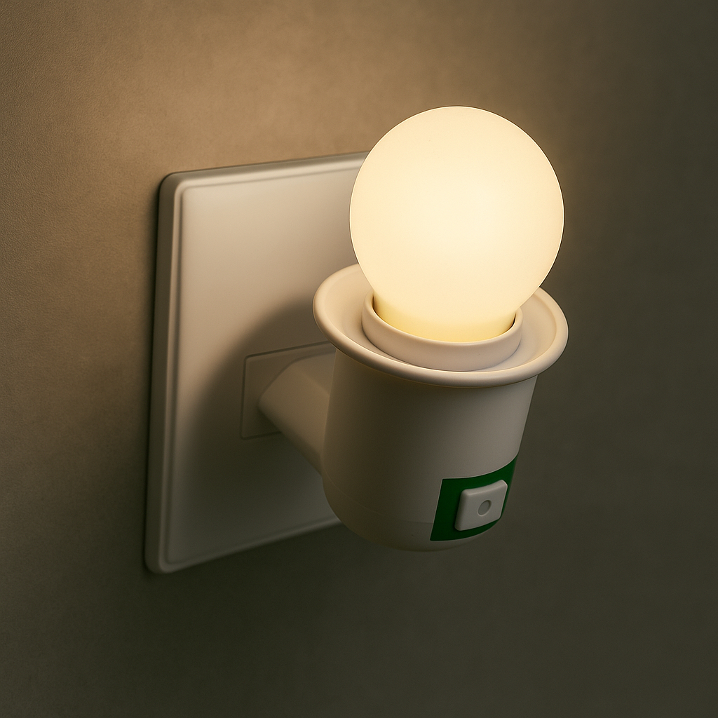 KIT com 3 ABAJUR DE TOMADA - Lâmpada leitosa - Luz noturna soquete E27 ...