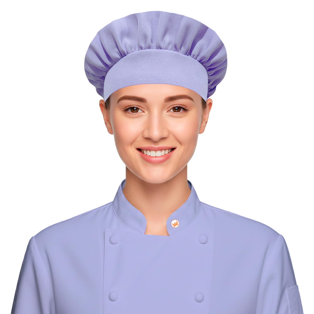 Touca Chef Unissex Cozinheira Profissional Elástico Lilás