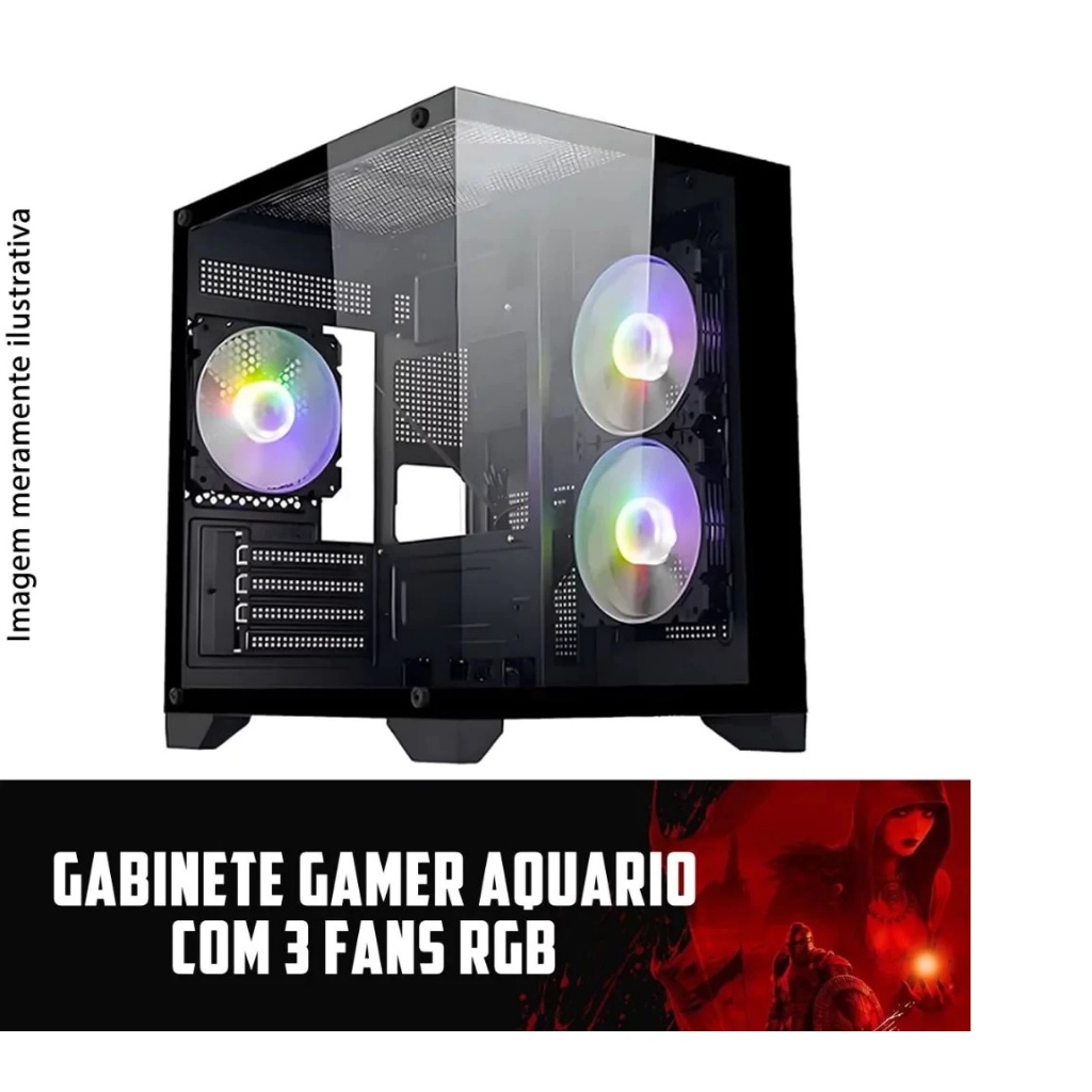 CPU Gamer AMD Ryzen 5 7600X, Placa Mãe B650M, DDR5 16GB, SSD 1TB