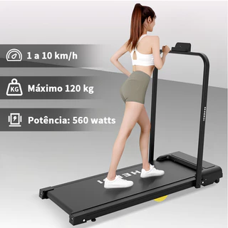HEROI Esteira dobrável para uso doméstico(1-10 km/h),Suporta até 120kg+Compacta e Silenciosa