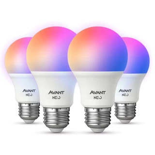 KIT 4 Lampada Led Smart Inteligente Wi-fi Alexa Google 10 W
