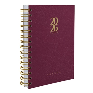 Agenda 2026 Capa Dura Solid Glitter Cores