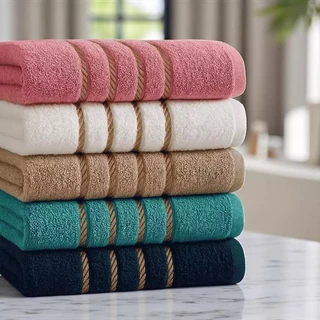 Kit 6 Toalhas Banho Dubai Felpudas 100% Algodão 120x60cm Ótima Absorção