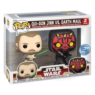Boneco funko POP!  STAR WARS EXCLUSIVE - QUI-GON JINN VS. DARTH MAUL 2-PACK (77601) NOVO ORIGINAL em Oferta na Shopee