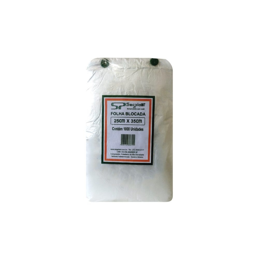 BLOCADO FOLHA 25X35 SEGPLAST C/1000 Mercados, mercados, Pada