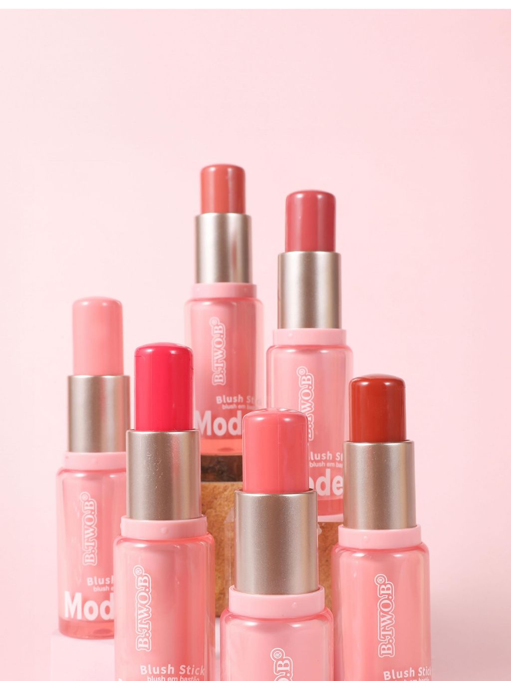 B.two-54 blush stick rosa | Shopee Brasil