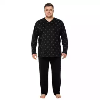 Pijama Longo Masculino Plus Size Blusa Calça Estampado