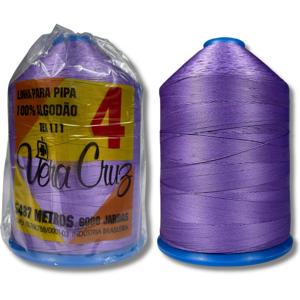 ぐら Linha Vera Cruz Fio 04 Para Pipa 6000 Jardas Tex 111 Algodão