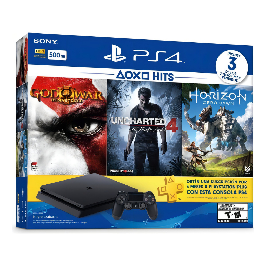 Console PS4 Playstation4 Slim 500GB CUH-2015A plus + 3 Jogos