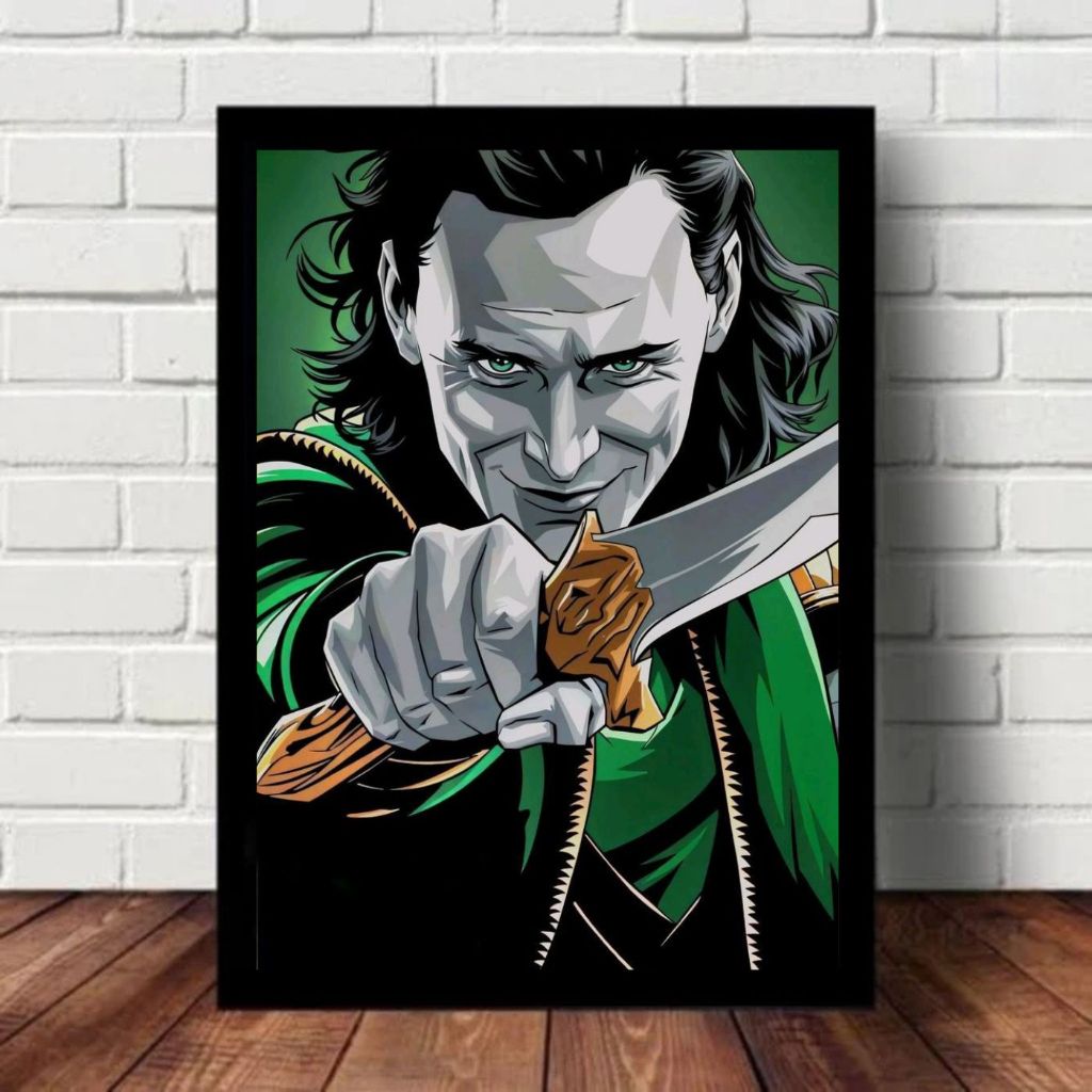 Quadro Decorativo Loki Deus Da Trapaça Moderno 1 Peça