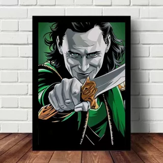 Quadro Decorativo Loki Deus Da Trapaça Moderno 1 Peça