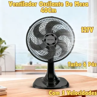 Ventilador Oscilante De Mesa 40Cm 127V Turbo 6 Pás Com 3 Velocidades Aplicável A Vários Cenários em Oferta na Shopee