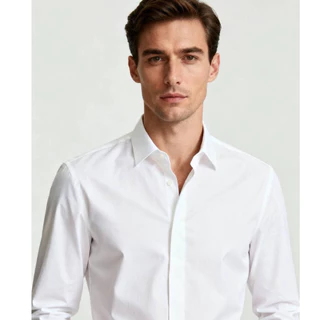 Camisa Social Slim Fit Manga longa Preta Branca Oferta Envio Imediato