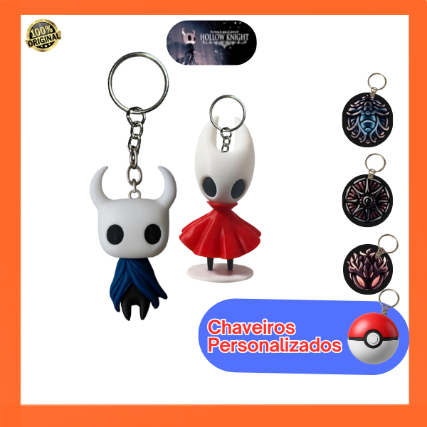 Chaveiros Personalizados Hollow Knight Modelos Exclusivos, Criativos e Colecionáveis Para Presentiar
