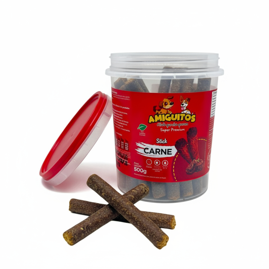 Sticks Palito Bifinho Amiguitos 500g Petisco Premium Cães Bife Carne Pet em Oferta na Shopee
