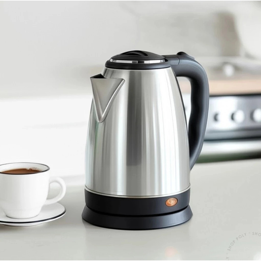 Chaleira Elétrica Inox 220V ou 110V - 1.8L - Jarra Café Chá Água Quente ...