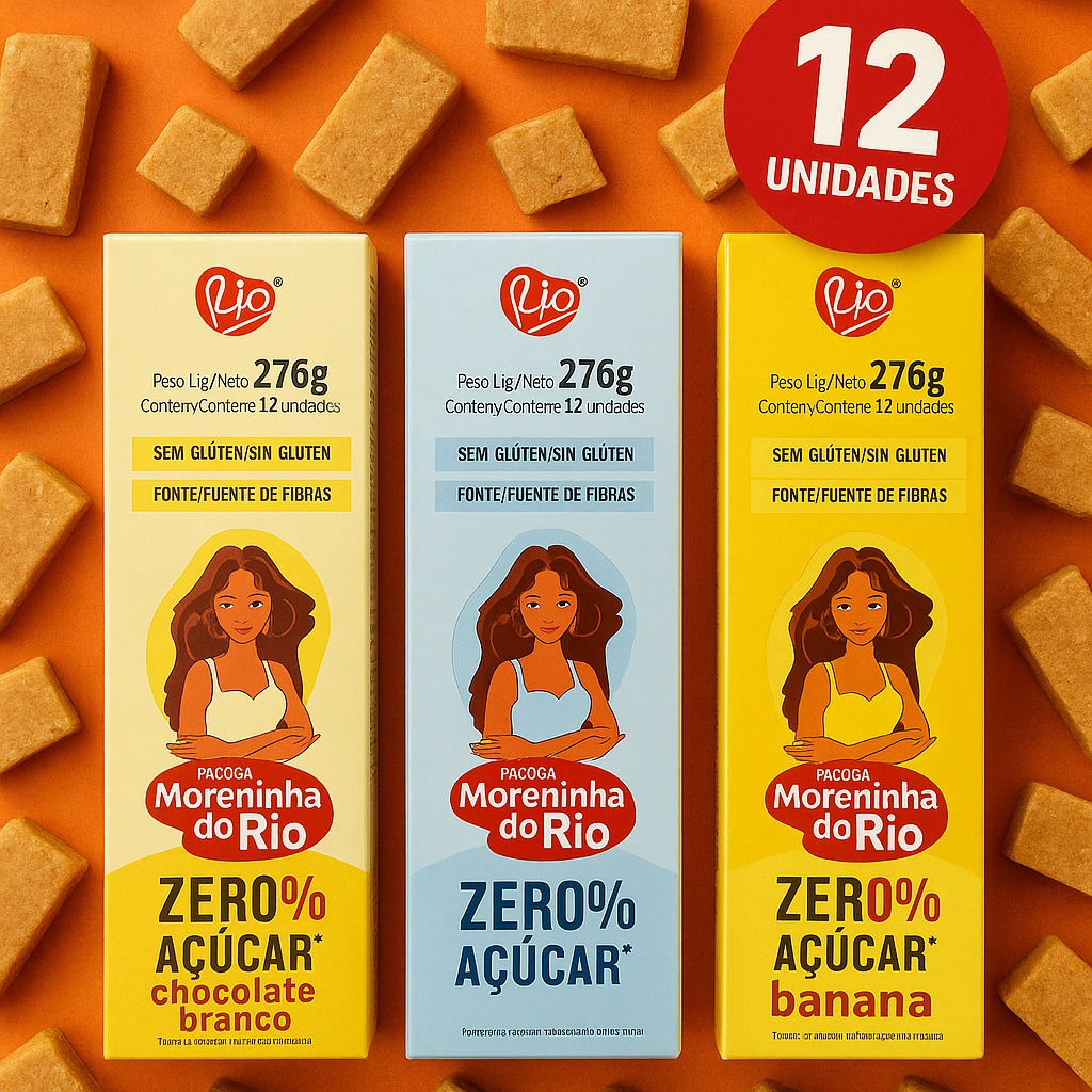 Paçoca Diet Zero Açucar Moreninha Do Rio Sem gluten kit 12/24 uni ...