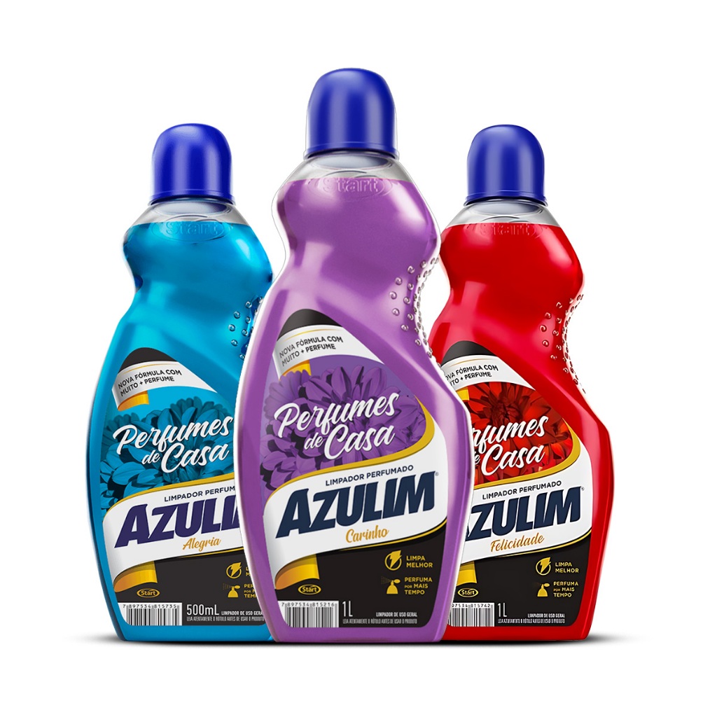 Kit 3 Limpador Perfumado Azulim Perfumes De Casa 500ml Carinho ...