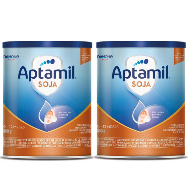 Kit com 2 Aptamil Soja 800g–Fórmula Infantil à Base de Soja, 0 a 12 ...