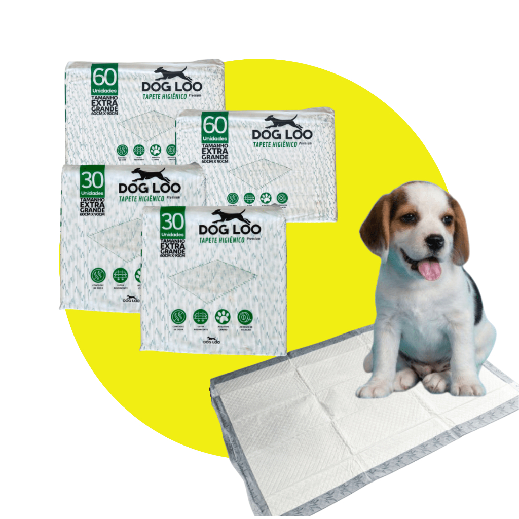 Tapete Higiênico 60x60 E 60x90 com 60 unidade e 30 Unidade DOG LOO ...