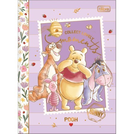 pooh Caderno Brochura Capa Dura Colegial Pooh 80Fls - Tilibra 2026