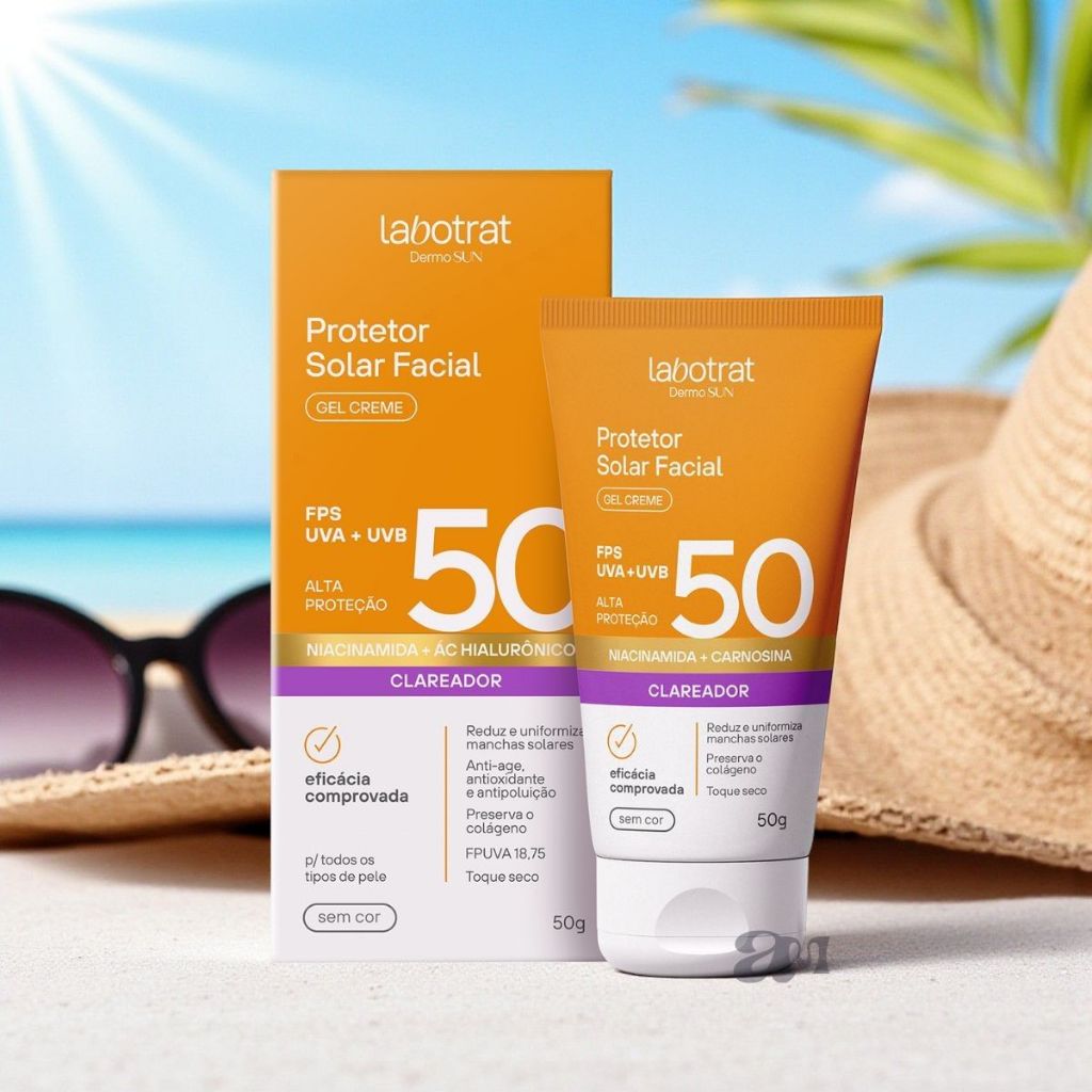 Protetor Solar Facial FPS 50 Labotrat Dermo Sun Sem Cor | Gel Creme ...