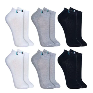 Kit 12 Pares Meia Soquete 100% Algodão Unissex 34 ao 40 Cano Baixo Preta Branca