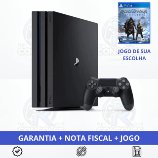 Console Video game Ps4 Pro Playstation 4 PRO 1tb com dois OU um controle + jogo - Semi novo - Oferta