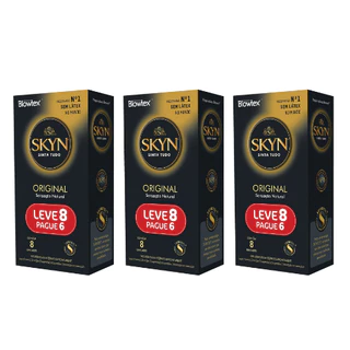 Preservativo Camisinha Blowtex Skyn 8 Unidades (Leve 8 Pague 6) Extra Fino Original