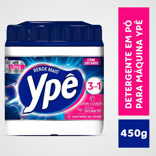 Lava Loucas em pó Ypê Para Maquina com secante 450g