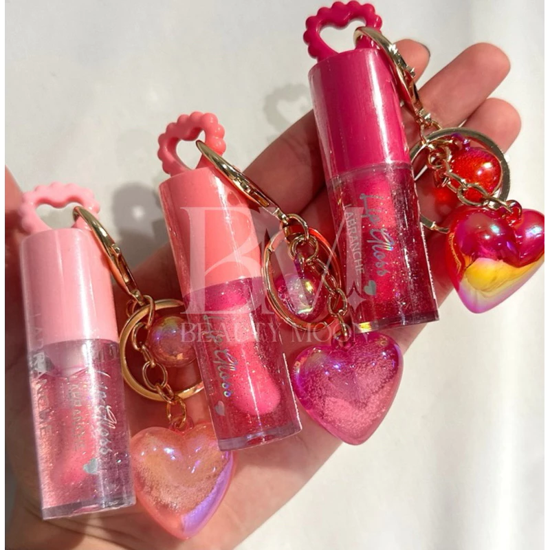 Gloss Brilhoso Rosa + Chaveiro Fofo de Coração Lançamento Labranche