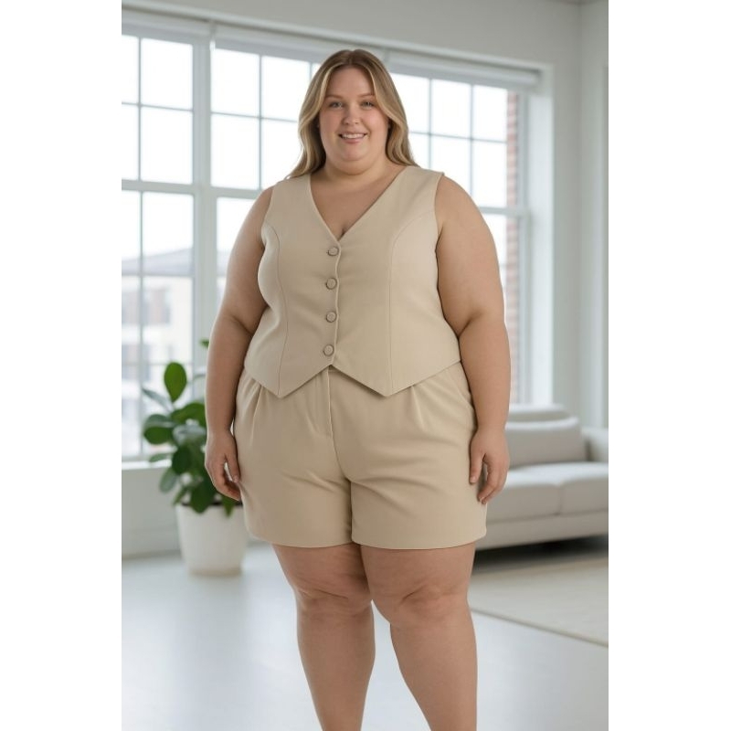Conjunto Feminino Plus Size em Alfaiataria