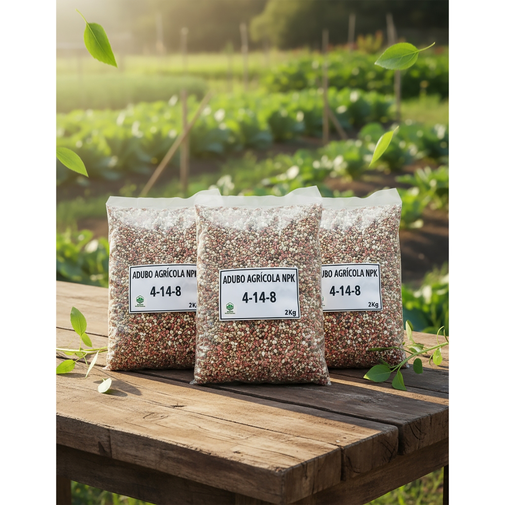 Combo 6Kg Adubo Agrícola Npk 4-14-8 Embalados em Pack 2kg cada | Shopee ...