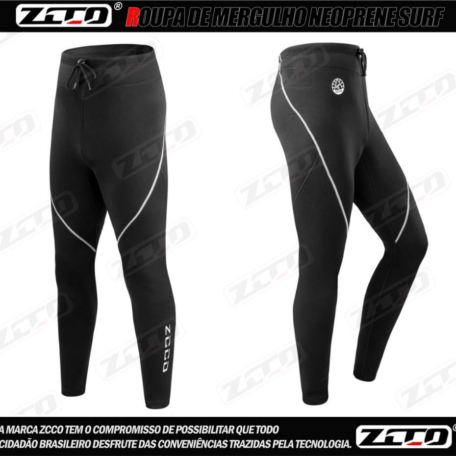 ZCCO Roupa de Mergulho 1.5mm Neoprene c/Zíper YKK Frontal, Costura