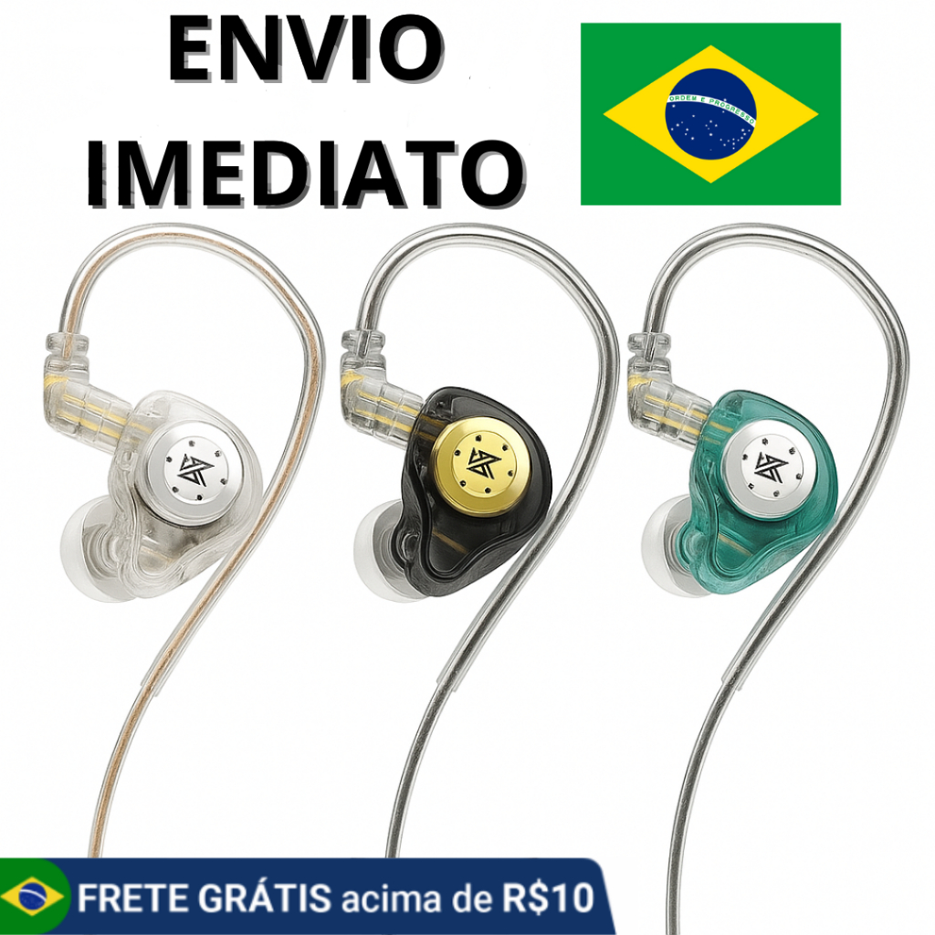 Fone KZ EDX PRO Sem Microfone -ORIGINAL Lacrado - Envio imediato